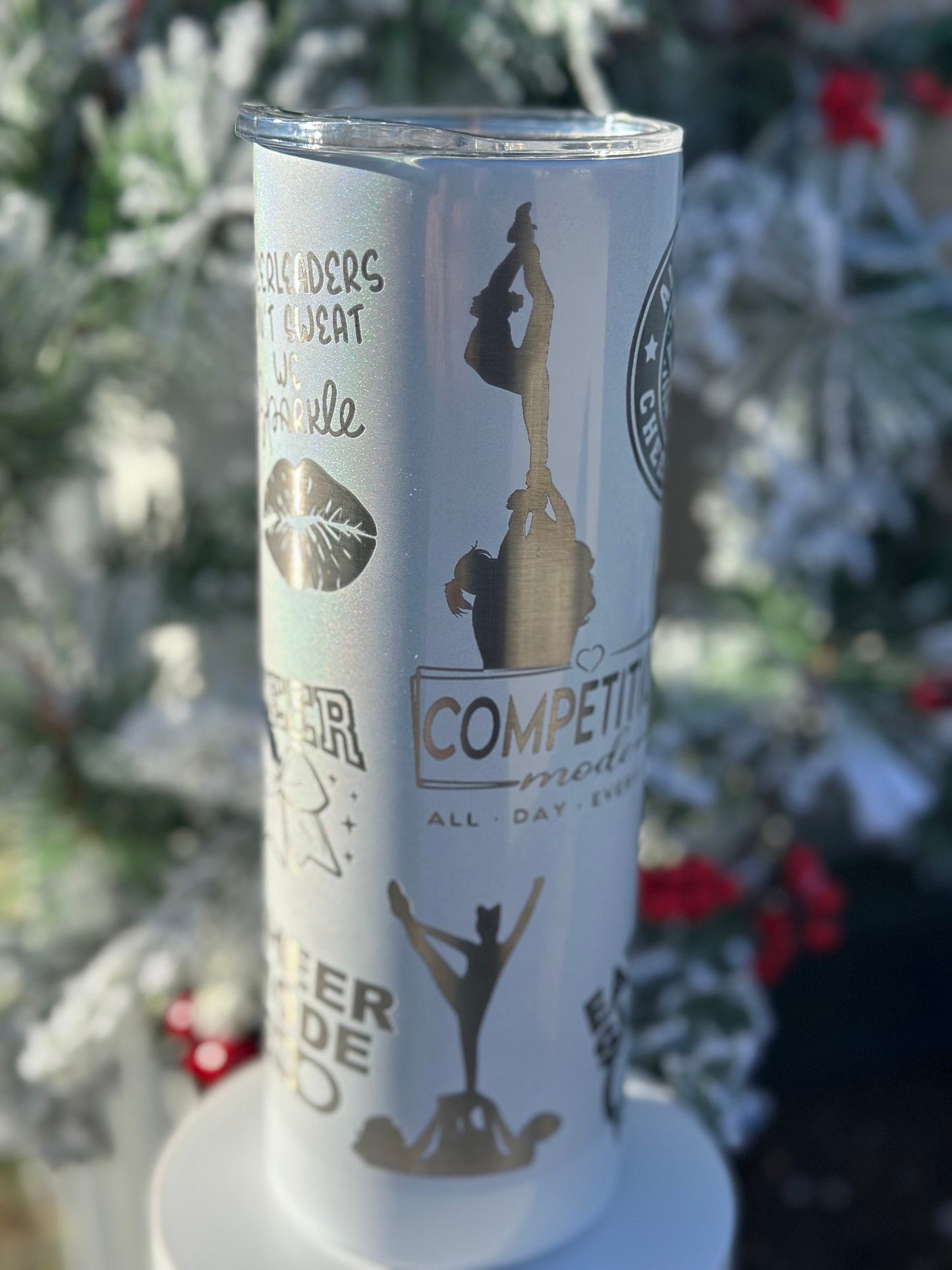 Varsity Cheer 20oz Tumbler | Competitive School Cheer | Laser Engraved | FREE SHIPPING