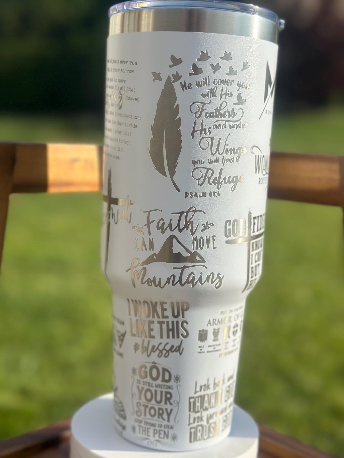 Women of Faith Bible Verses 40oz Tumbler | Christian Girl Gifts, Teen Girl Gift, Graduation Gift, Baptism Gift, Gift for Her, Scripture Cup