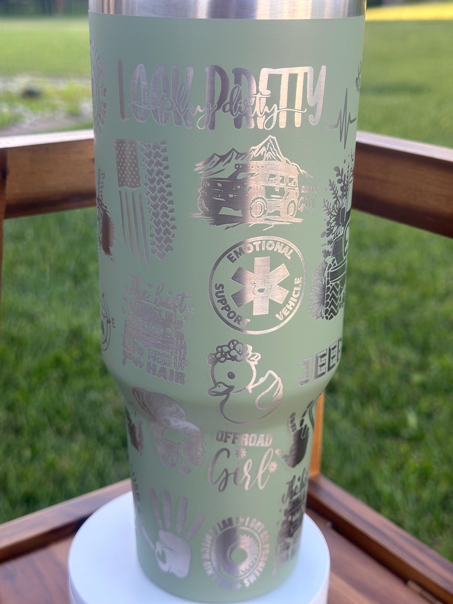 Jeep Livin’ Laser Engraved Tumbler | Off-Road Life, Jeep Mom, Duck Duck Jeep, Jeep Girl Gift, Overlander Gift, Jeep Life, Tire Tracks Cup