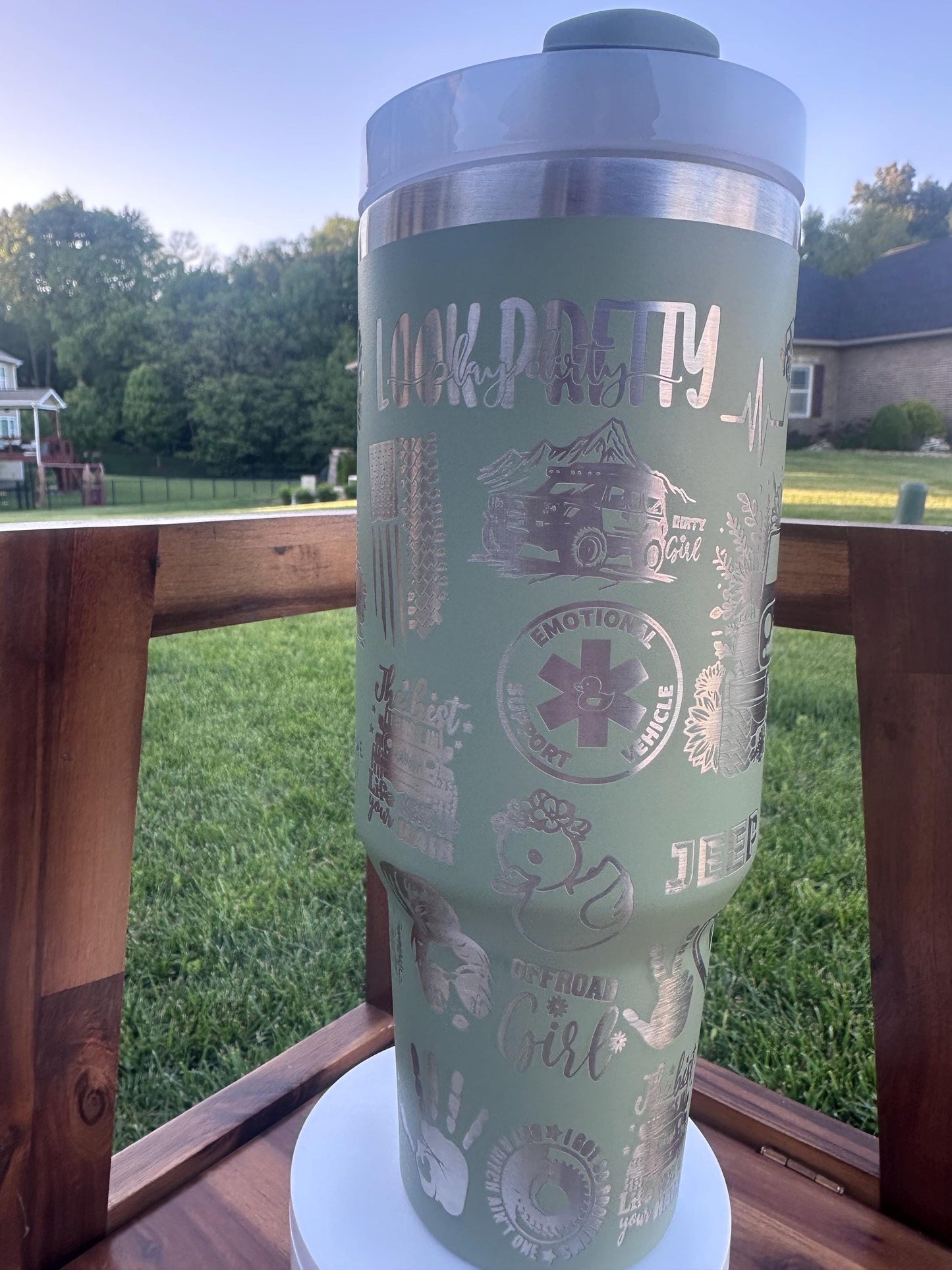 Jeep Livin’ Laser Engraved Tumbler | Off-Road Life, Jeep Mom, Duck Duck Jeep, Jeep Girl Gift, Overlander Gift, Jeep Life, Tire Tracks Cup