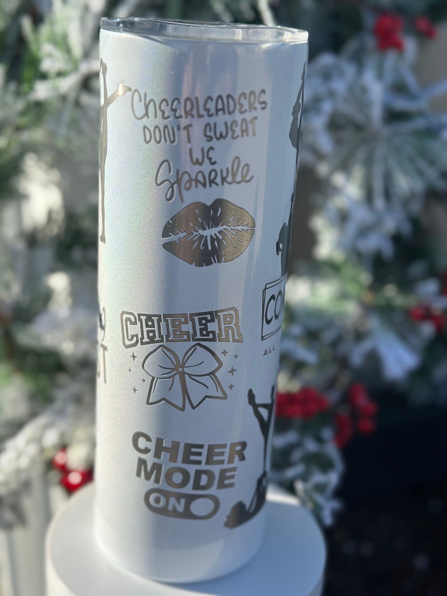 Varsity Cheer 20oz Tumbler | Competitive School Cheer | Laser Engraved | FREE SHIPPING