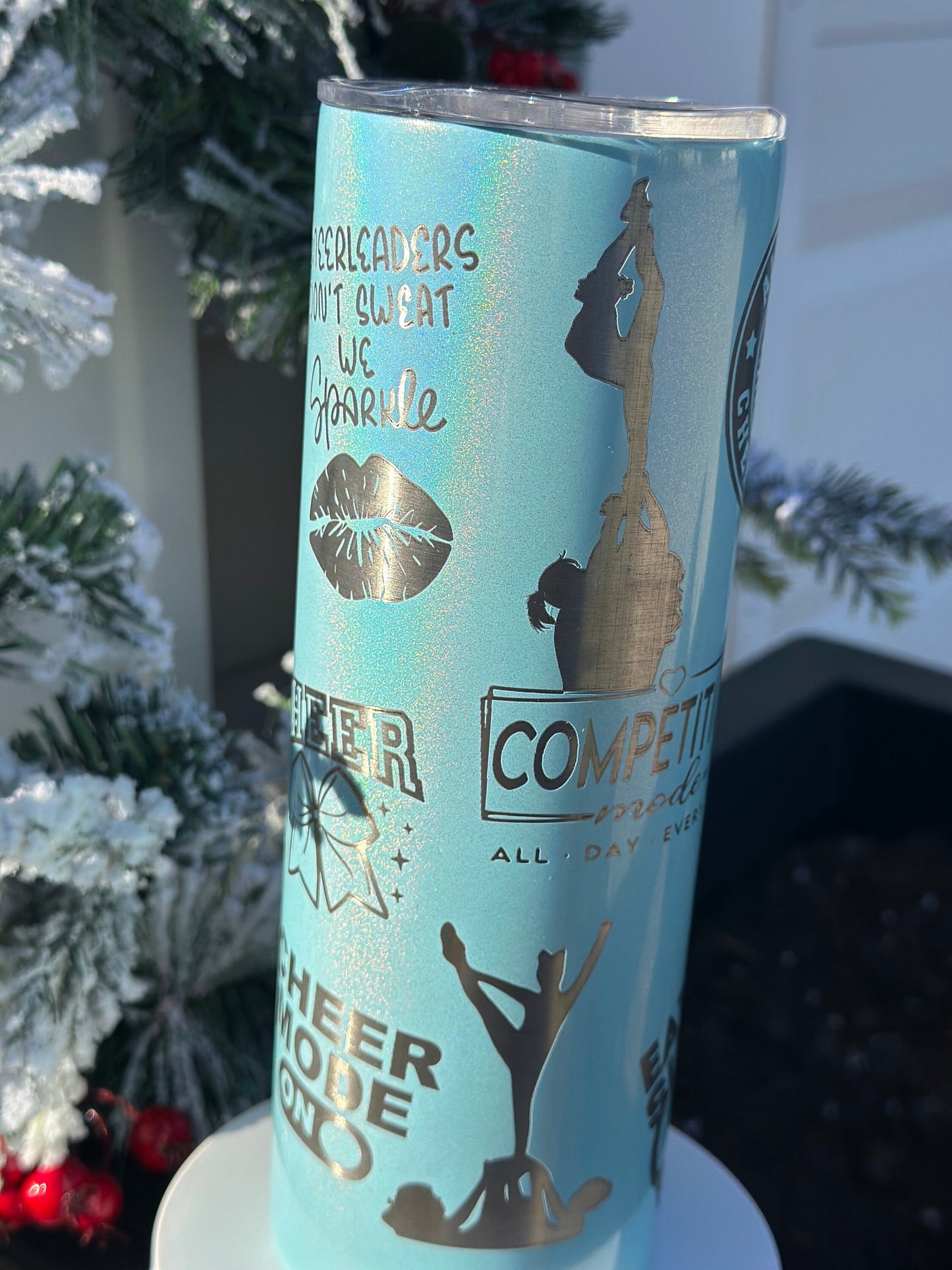 Varsity Cheer 20oz Tumbler | Competitive School Cheer | Laser Engraved | FREE SHIPPING