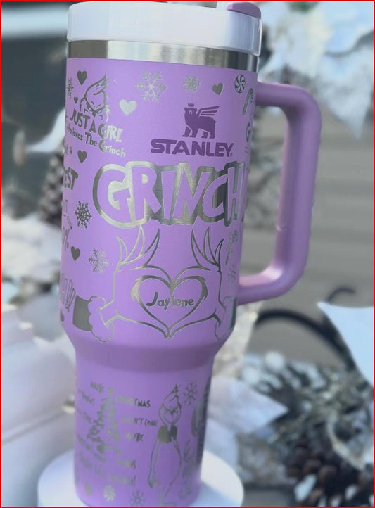 Grinch Christmas 30 oz Tumbler | Laser Engraved Gift for Her | Mother's Day Present | Stanley Cup