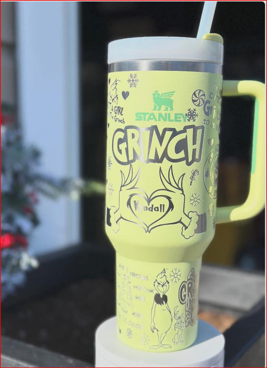 Grinch Christmas 30 oz Tumbler | Laser Engraved Gift for Her | Mother's Day Present | Stanley Cup
