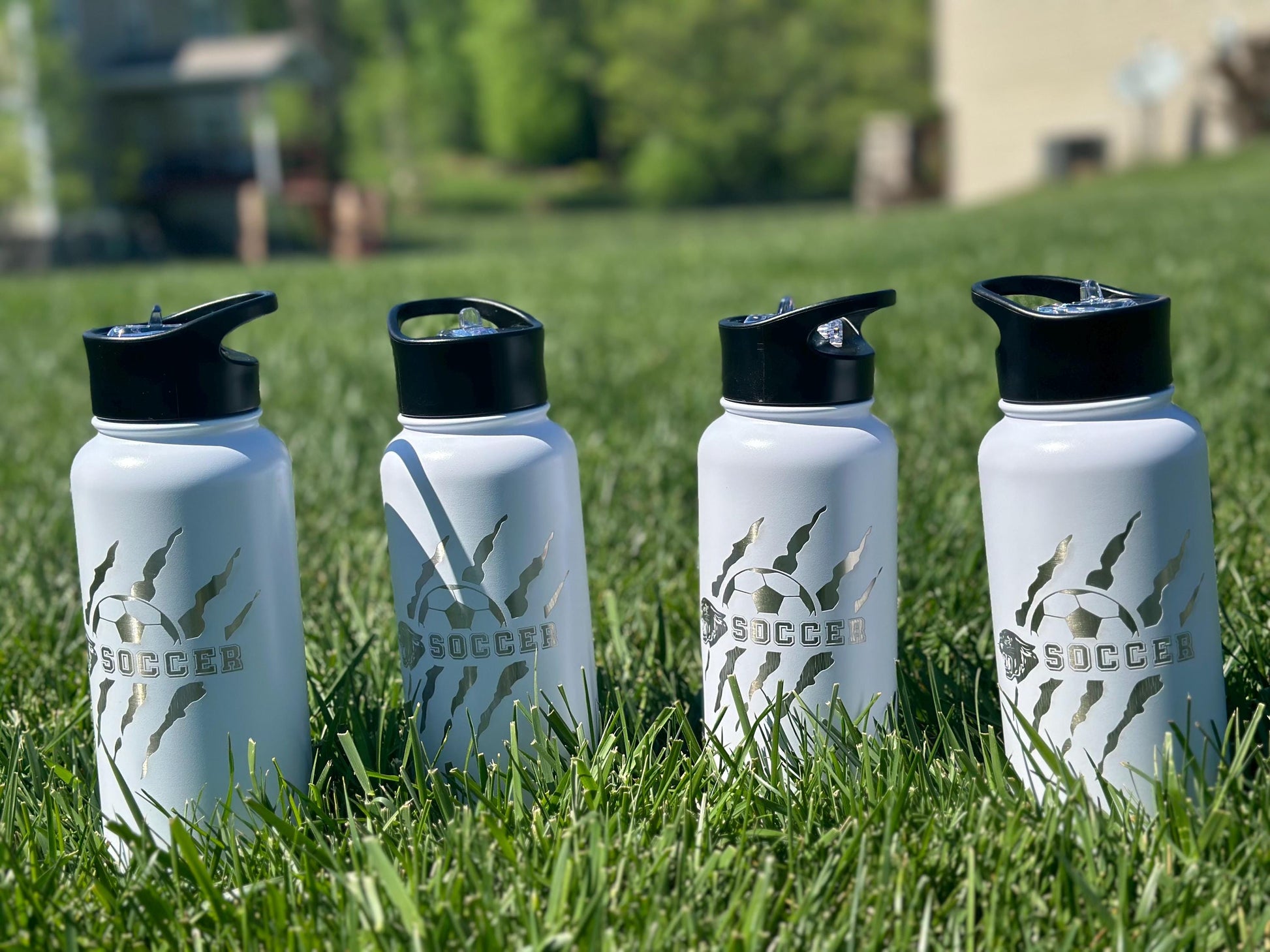 Custom Sports Team Water Bottle 32 oz | Laser Engraved Gift for Her | Coach Gift | Soccer | Lacrosse | Volleyball | Football | Team Gift
