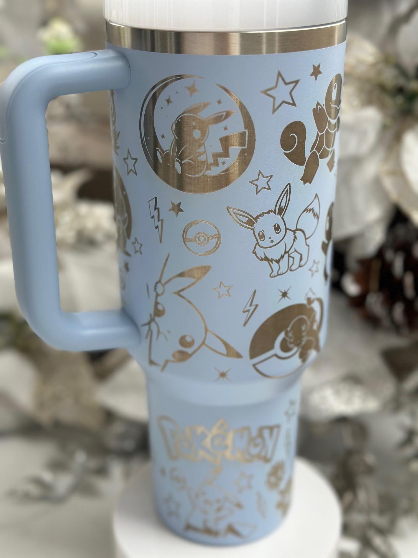 Pikachu Gaming Poke mon Themed Tumbler | Birthday | Laser Engraved Gift for Her | Mother's Day Present | Father’s Day | FREE Shipping