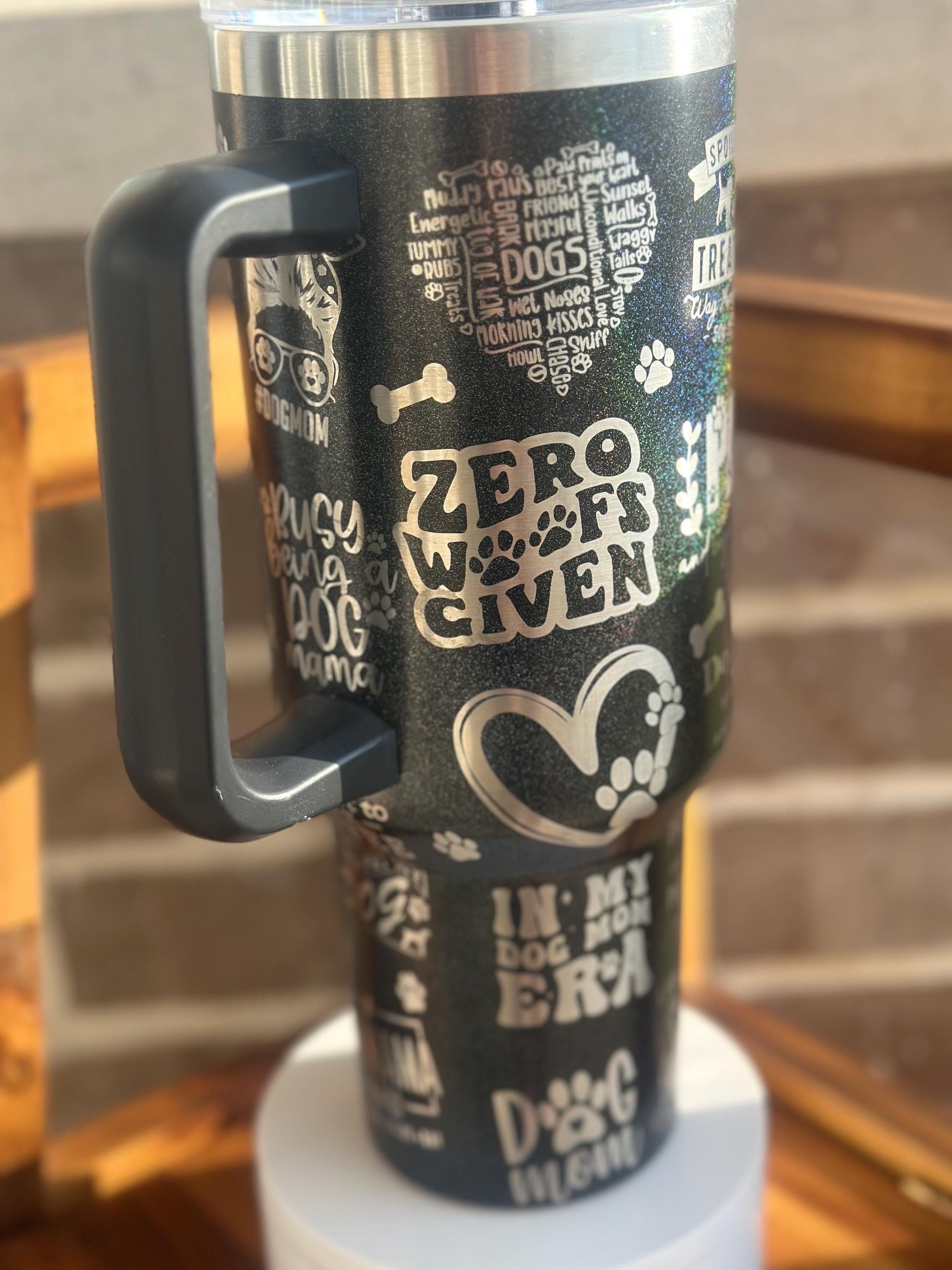 Dog Mom 40 oz Tumbler Laser Engraved | FREE SHIPPING | Dog Lover Gift | Pet Rescue Gift | Animal Shelter Volunteer Gift | FREE Shipping