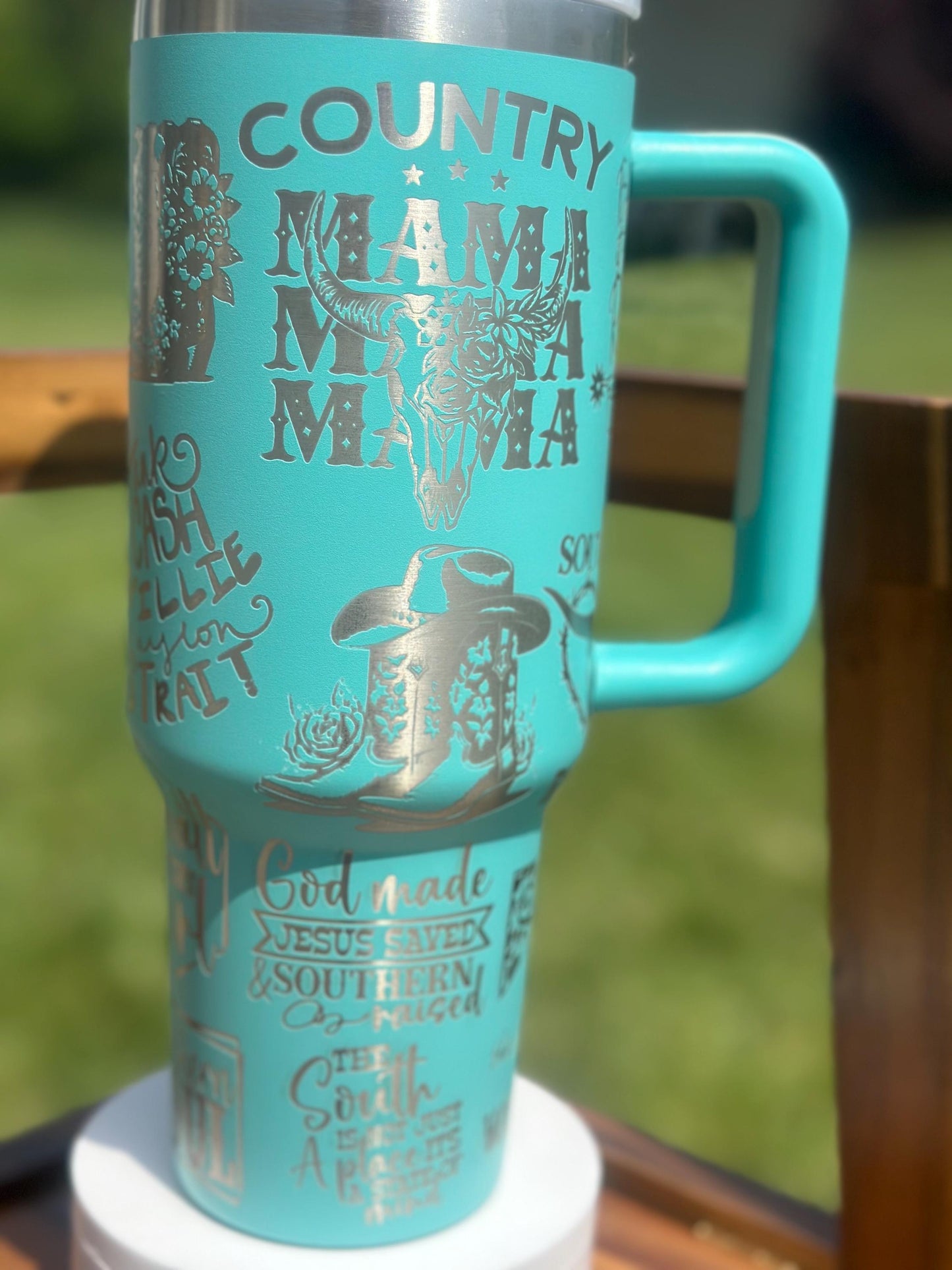 Country Mama 40oz Tumbler | Southern Girl, Cowgirl Gift, Bachelorette Gift, Bridesmaid Gift, Western Girl Gift, Desert Mama, Graduation Gift