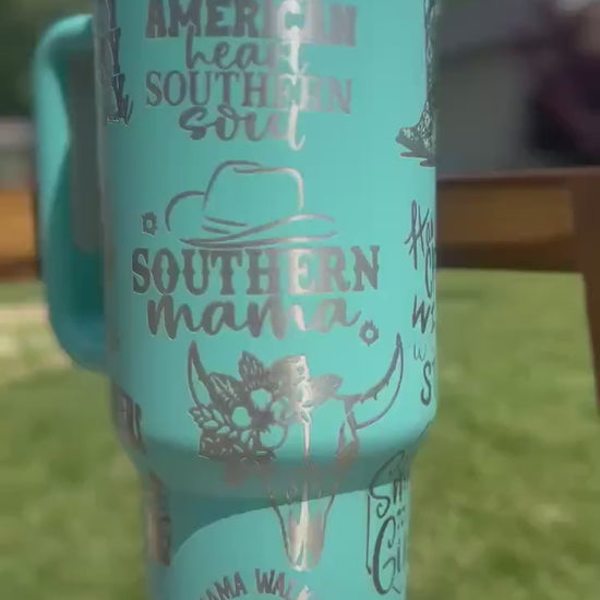 Country Mama 40oz Tumbler | Southern Girl, Cowgirl Gift, Bachelorette Gift, Bridesmaid Gift, Western Girl Gift, Desert Mama, Graduation Gift